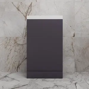 Тумба напольная "МОНО 50" с раковиной ASTI 50, графит нубук