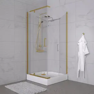 Душевое ограждение  Triton "ТЕРРА-ГОЛД" (низкий поддон) 90х90 квадрат