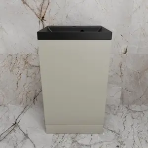 Тумба напольная "МОНО 50" с раковиной ASTI 50, санд серая галька