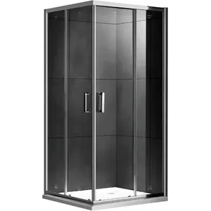 Душевой уголок Gemy Victoria квадратный поддон прозрачное стекло 100х100
