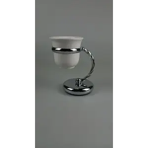 Stil Haus Giunone  настольный керамический стакан   хром
