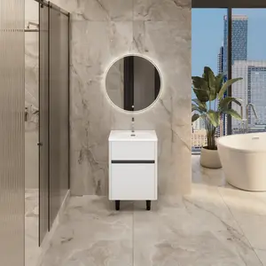 Тумба напольная 1Marka Mona  2ящика, белый