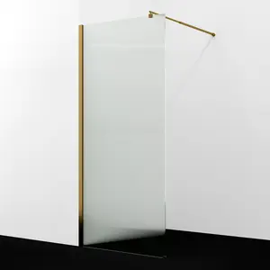 Душевая перегородка WasserKRAFT Rur 30W BG-FL ребристое/матовое золото