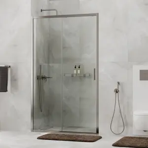 Душевая дверь WasserKRAFT Tauber 64S прозрачное/никель