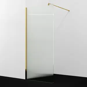 Душевая перегородка WasserKRAFT Rur 30W PG-FL ребристое/глянц.золото