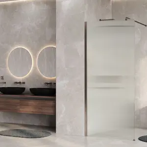 Душевая перегородка WasserKRAFT Rur 30W RG-FL ребристое/розовое золото