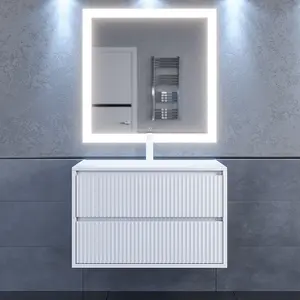 Тумба подвесная  Uperwood Next Premium  белая, 1/2 ящика