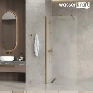 Душевая перегородка WasserKRAFT Rur 30W PG-MG  матовое/глянц.золото