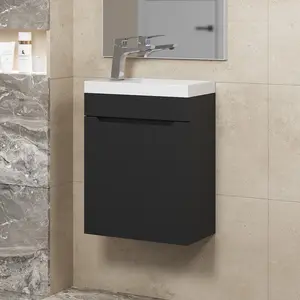 Тумба подвесная  Uperwood Tanos 40 черная матовая