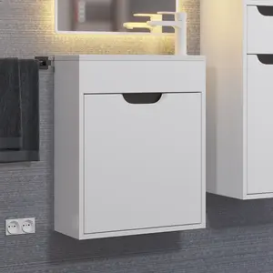 Тумба  подвесная Uperwood Modul, белая/графит