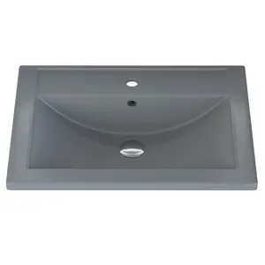 Раковина для ванной кварцевая Uperwood Foster Quartz  серая матовая (бетон)