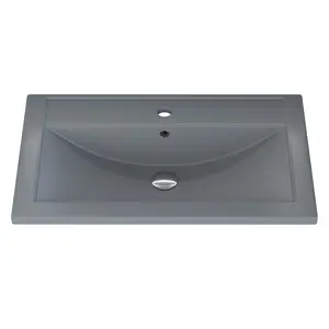 Раковина для ванной кварцевая Uperwood Foster Quartz  серая матовая (бетон)