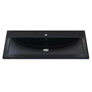 Раковина для ванной кварцевая Uperwood Foster Quartz  черная матовая (космос)