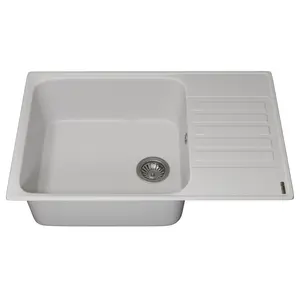 Кухонная мойка из искусственного камня Uperwood UPD-400, прямоугольная, цвет туман