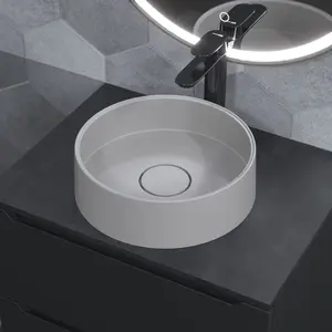 Раковина  накладная кварцевая Uperwood Tanos Quartz 35 см, белая (жасмин)