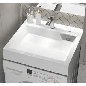 Раковина над стиральной машиной Uperwood Vission белая глянцевая