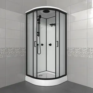 Душевая кабина Triton ПРАЙМ-БЛЭК-ВЕЛЬВЕТ 90*90 А  стекло матовое