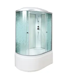 DTO Душевая кабина L920 , с рисунком , хром, 120*80 правая