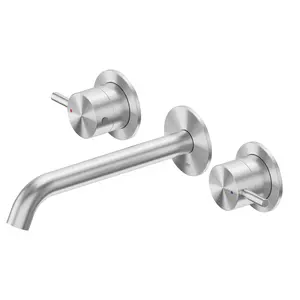 Смеситель ABBER Wasser Kreis 316 AF81123BST-L для раковины скрытого монтажа, сталь брашированная