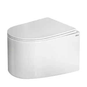 Унитаз ABBER Bequem AC1129 подвесной белый, безободковый, смыв торнадо