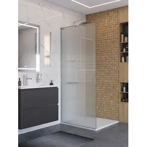 Душевая перегородка BelBagno UNO-L-1-TB-90/100-FL-Cr рифленое/хром