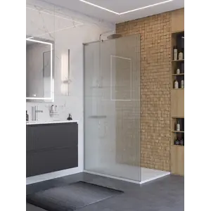 Душевая перегородка BelBagno UNO-L-1-TB-90/100-FL-Cr рифленое/хром