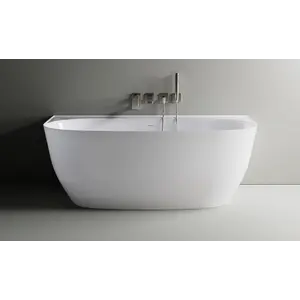 Ванна Astra-Form АТРИЯ пристеночная SOLID с щелевым переливом, донный клапан хром