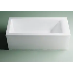 Ванна Astra-Form НЕЙТ SOLID с щелевым переливом, донный клапан белый матовый