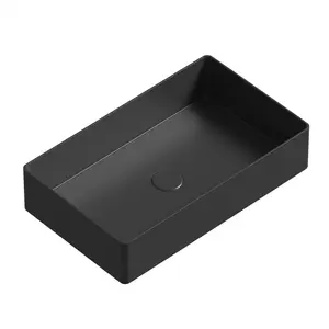 Раковина накладная ABBER Rechteck AC2220MB черная матовая