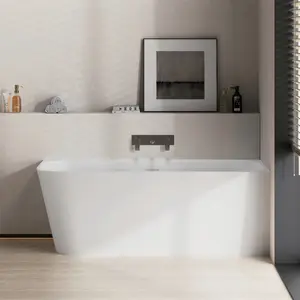 Ванна из искусственного камня ABBER Stein AS9680 L/R белая матовая