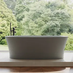 Ванна из искусственного камня ABBER Stein AS9683MC бетон матовая