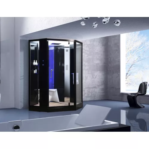 Душевые кабины и сауны: Душевая кабина с паром Orans SR-89106S black 1 в магазине Акватория