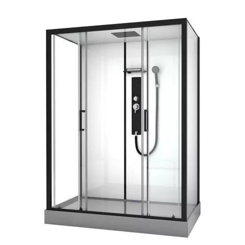 Душевые кабины и сауны: Душевая кабина без пара Black&White G8010 85х160 см прямоугольная 1 в магазине Акватория