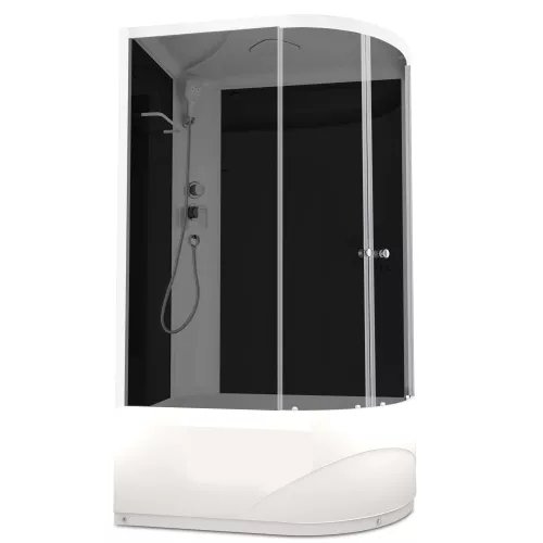 Душевые кабины и сауны: Душевая кабина DOMANI-Spa Delight 128 высокий поддон тонированное стекло 120х80 см 1 в магазине Акватория
