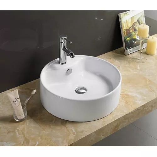 Санфаянс: Раковина накладная круглая CeramaLux серия N 7026B/9008В 1 в магазине Акватория