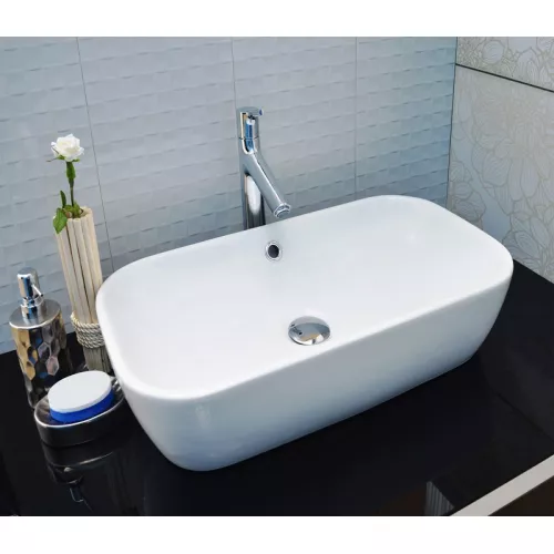Санфаянс: Раковина накладная прямоугольная CeramaLux 9217 1 в магазине Акватория