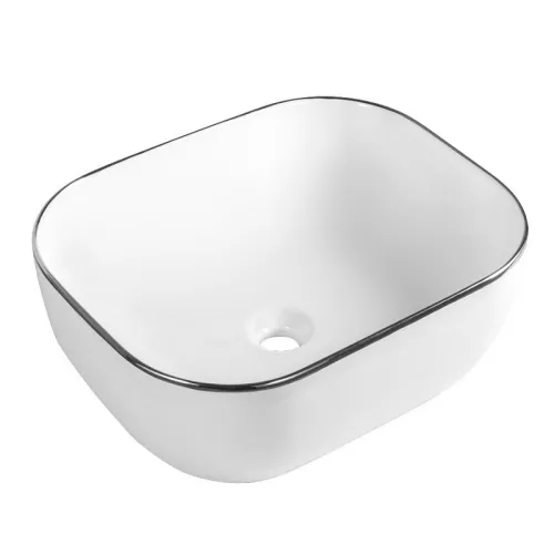 Санфаянс: Раковина накладная прямоугольная CeramaLux LuxeLine  D1302H 1 в магазине Акватория