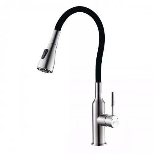 Смесители: Смеситель Lemark Expert LM5082S-Black для кухни с гибким изливом 1 в магазине Акватория