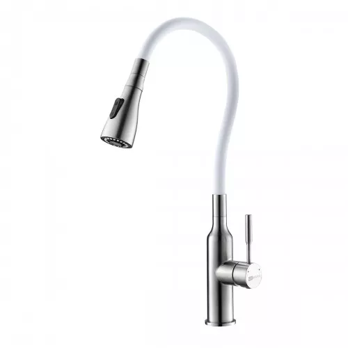 Смесители: Смеситель Lemark Expert LM5082S-White для кухни с гибким изливом 1 в магазине Акватория