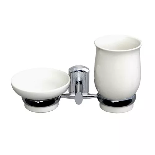 Аксессуары/Комплектующие: Держатель стакана и мыльницы WasserKRAFT  K-24126 1 в магазине Акватория