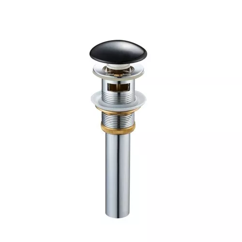 Водоотведение: Донный клапан с переливом Gid BL100-1 черный глянцевый керамичский 1 в магазине Акватория