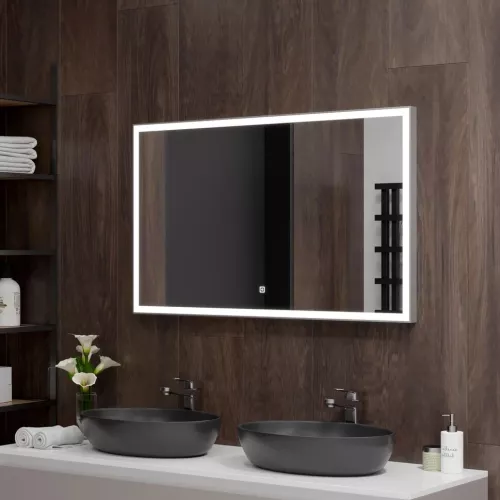 Мебель для ванной: Зеркало ACWEN "Frame Silver LED" 100х60 1 в магазине Акватория