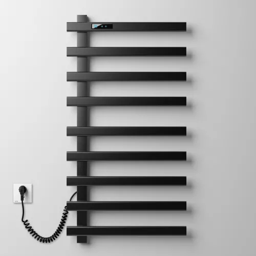 Полотенцесушители: Полотенцесушитель N-355В-I Matt Black /White 1 в магазине Акватория