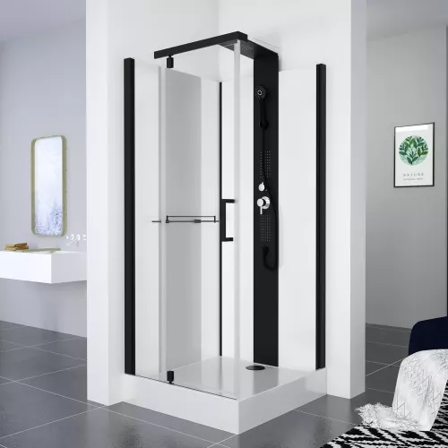 Душевые кабины и сауны: Душевая кабина Black&White G8702   90х90х217 1 в магазине Акватория