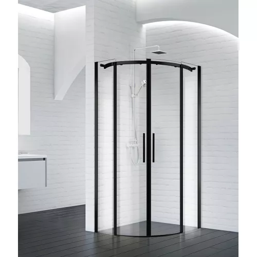 Душевые ограждения: Душевой уголок BelBagno ACQUA-R-2/-C-NERO 1 в магазине Акватория