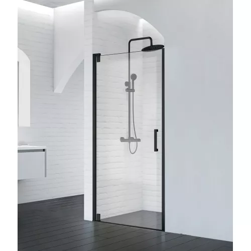 Душевые ограждения: Душевая дверь BelBagno MARMI-B-1-90-С-NERO 1 в магазине Акватория
