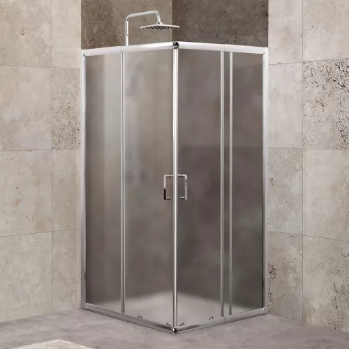 Душевые ограждения: Душевой уголок BelBagno UNIQUE-A-2-/P-Cr матовое рифленое 1 в магазине Акватория