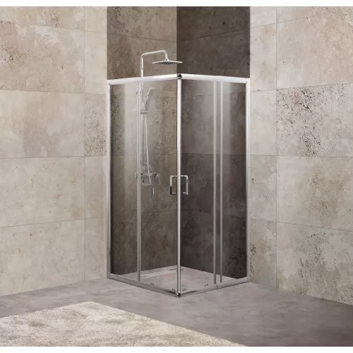 Душевые ограждения: Душевой уголок BelBagno UNIQUE-A-2/-C-Cr прозрачное 1 в магазине Акватория
