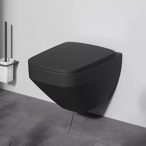 Санфаянс: AM.PM Inspire V2.0 подвесной унитаз FlashClean с сиденьем микролифт, черн мат 1 в магазине Акватория