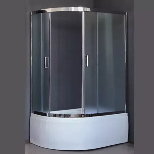 Душевые ограждения: Душевой угол Royal Bath RB 8120BK ассиметричный 1 в магазине Акватория